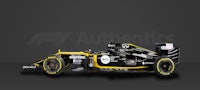 the renault f1 car in black and yellow
